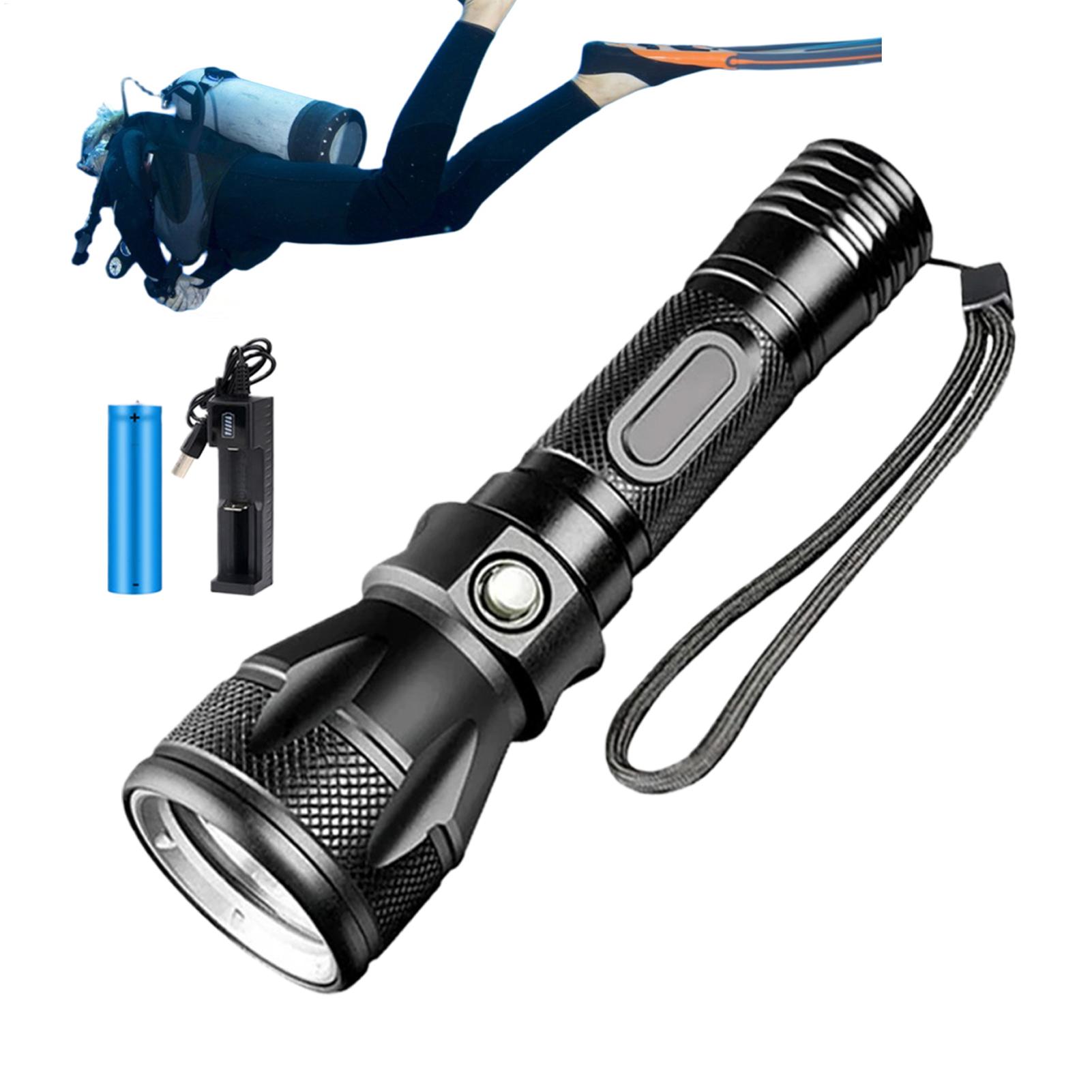 3가지 모드 강력 충전식 방수 LED 다이빙 플래시라이 - Aquatic Diving 리뷰 및 가격