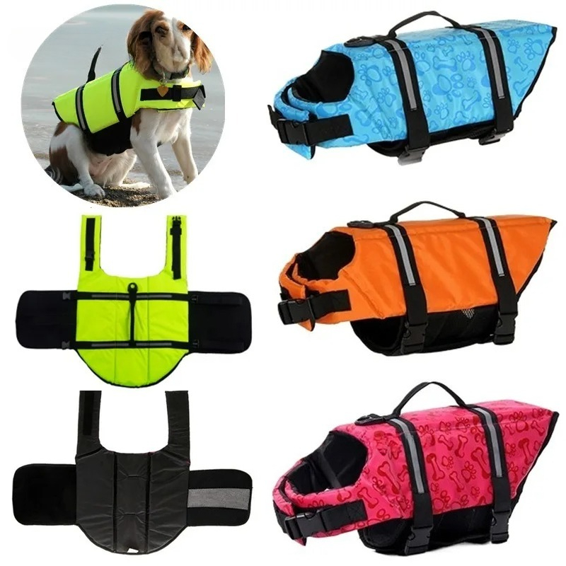 여름 개 구명 조끼 반사 조절 가능한 대형 개 수영복  - Life Jacket Buoyancy 리뷰 및 가격