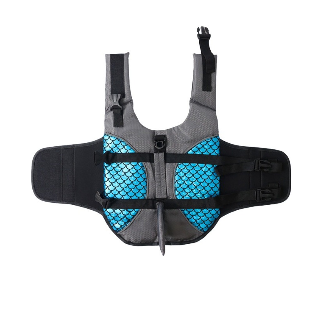 강력한 부력 강아지 구명조끼 반짝이는 비늘 상어 지느러 - Life Jacket Buoyancy 리뷰 및 가격