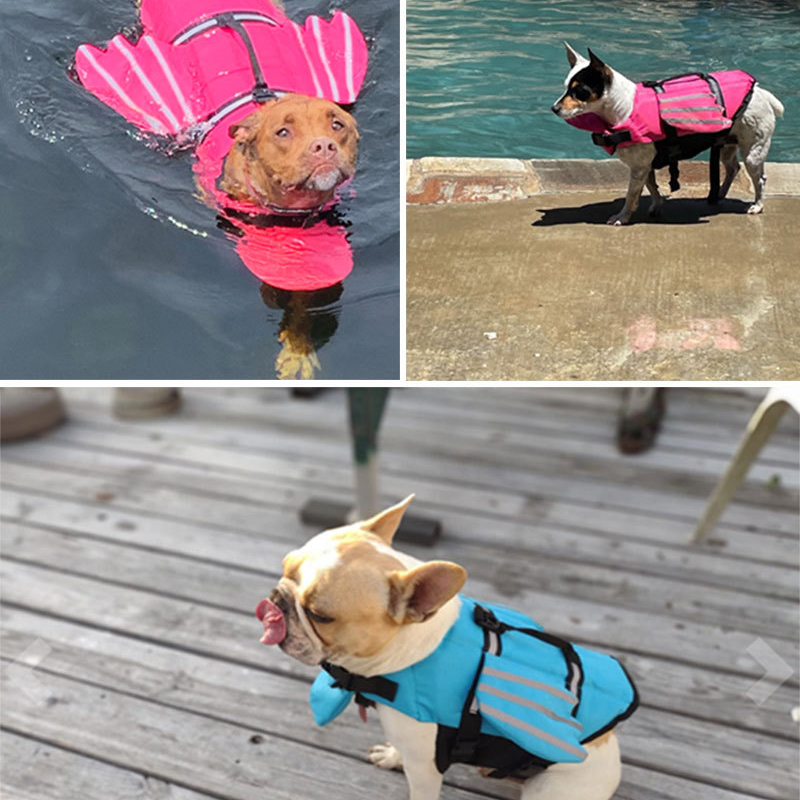개 구명 조끼 반사 조절 가능한 여름 대형 개 수영복  - Life Jacket Buoyancy 리뷰 및 가격